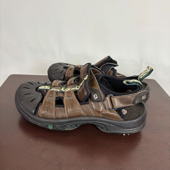 Footjoy Brown Leather Spike Sandals Men\'s 9 main image 4